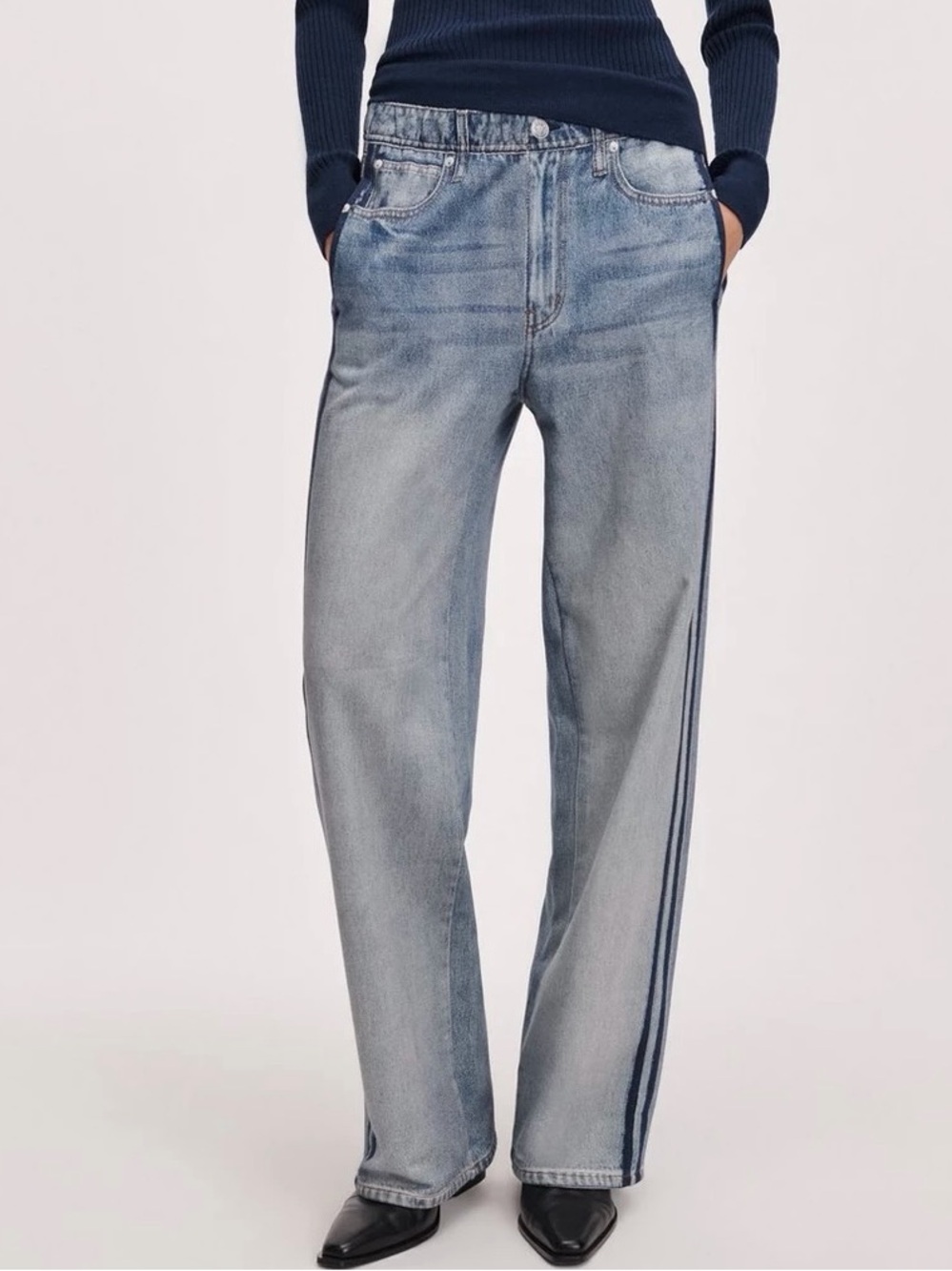 NWT Rag & Bone Miramar Wide-Leg Track Pant in Coney - Picture 3 of 9